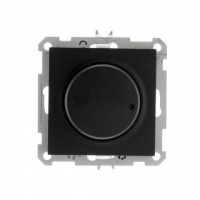 Светорегулятор поворотно-нажимной 600 Вт, 230 В для галог. ламп и накаливан., Schneider W59 черный бархат SR-5S2-6-86