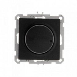 Светорегулятор поворотно-нажимной 600 Вт, 230 В для галог. ламп и накаливан., Schneider W59 черный бархат SR-5S2-6-86