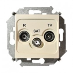 Розетка R-TV-SAT одиночная, слоновая кость 1591466-031