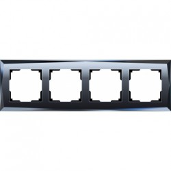 Рамка четверная Werkel Diamant, черное стекло a029846