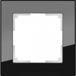 Рамка одинарная Werkel Favorit, черное стекло a051438