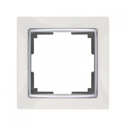 Рамка одинарная Werkel Snabb, белый/серебро a028880
