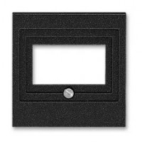 Розетка HDMI ABB Levit антрацит - дымчатый чёрный LEV0421