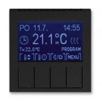 Терморегулятор программируемый с датчиком ABB Levit антрацит - дымчатый чёрный LEV0485