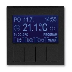 Терморегулятор программируемый с датчиком ABB Levit антрацит - дымчатый чёрный LEV0485