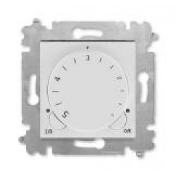 Терморегулятор теплого пола ABB Levit с датчиком, 16А, серебро-дымчатый чёрный