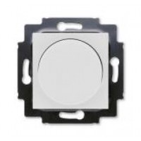 Светорегулятор поворотно-нажимной ABB Levit 60-600Вт для ламп накал. и галог., серебро-дымчатый чёрный