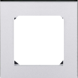 Рамка одинарная ABB Levit серебро-дымчатый чёрный