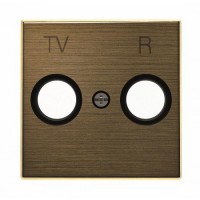 Розетка TV-R проходная ABB Sky, античная латунь