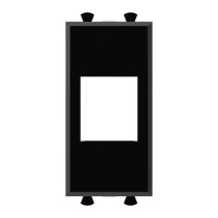 Адаптер без шторки для Keystone,  Avanti,  Черный квадрат,  1 модуль
