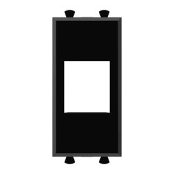 Адаптер без шторки для Keystone,  Avanti,  Черный квадрат,  1 модуль