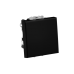 Выключатель двухполюсный одноклавишный модульный,  Avanti,  Черный матовый,  2 модуля