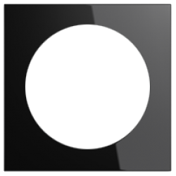 Berker Рамка, R.8, 1-местная, стекло, цвет: черный