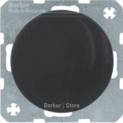Berker Центральная панель для вывода кабеля, R.classic, цвет: черный, глянцевый
