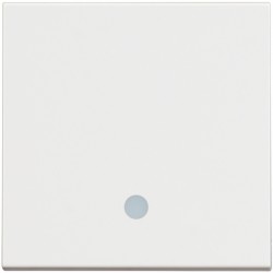 Выключатель кнопочный одноклавишный 10А с подсветкой - 2 модуля. Цвет Белый. Bticino серия CLASSIA. RW4005M2L