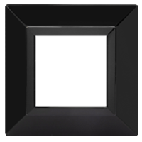 Рамка из алюминия,  Avanti,  черная,  1 пост (2 мод.)