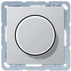 Светорегулятор JUNG поворотно-нажимной LED 3-60Вт., 20-210Вт ламп накал. и галог., 1730DD - A1540AL