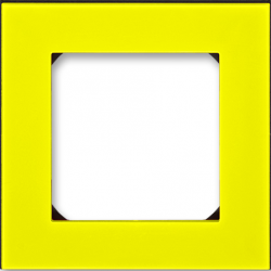 Рамка 1-ая (одинарная), цвет Желтый/Дымчатый черный, Levit, ABB