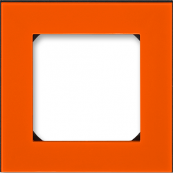Рамка 1-ая (одинарная), цвет Оранжевый/Дымчатый черный, Levit, ABB