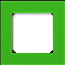 Рамка 1-ая (одинарная), цвет Зеленый/Дымчатый черный, Levit, ABB