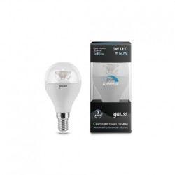 Лампа Gauss LED Globe E27 6W 4100K DIMM 105202206-D