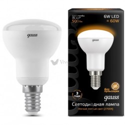 Лампа Gauss LED R50 E14 6W 2700K 106001106
