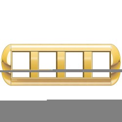 Рамка 4-ая (четверная) овальная, цвет Золото, LivingLight, Bticino