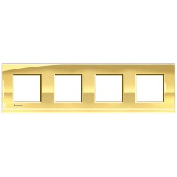 Рамка 4-ая (четверная) прямоугольная, цвет Золото, LivingLight, Bticino