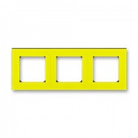 Рамка 3-ая (тройная), цвет Желтый/Дымчатый черный, Levit, ABB