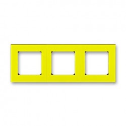 Рамка 3-ая (тройная), цвет Желтый/Дымчатый черный, Levit, ABB
