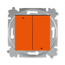 Выключатель для жалюзи (рольставней) с фиксацией, цвет Оранжевый/Дымчатый черный, Levit, ABB