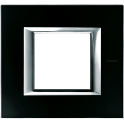 Рамка 1-ая (одинарная) прямоугольная, цвет Стекло Черное, Axolute, Bticino