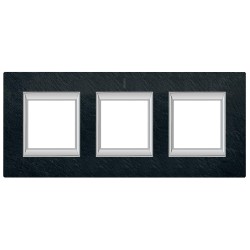 Рамка 3-ая (тройная) прямоугольная, цвет Черный мрамор Ардезия, Axolute, Bticino