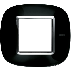 Рамка 1-ая (одинарная) эллипс, цвет Роскошный черный, Axolute, Bticino