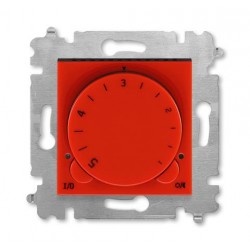 Терморегулятор для теплого пола, цвет Красный/Дымчатый черный, Levit, ABB