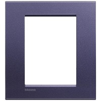 Рамка итальянский стандарт 3+3 мод прямоугольная, цвет Синий шелк, LivingLight, Bticino