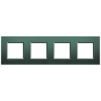 Рамка 4-ая (четверная) прямоугольная, цвет Зеленый шелк, LivingLight, Bticino