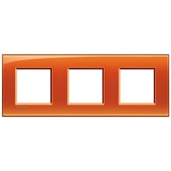 Рамка 3-ая (тройная) прямоугольная, цвет Оранжевый, LivingLight, Bticino