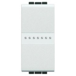 Установочный выключатель 1-клавишный, проходной (с двух мест) 1 мод Axial, цвет Белый, LivingLight, Bticino