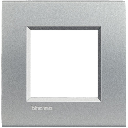 Рамка 1-ая (одинарная) прямоугольная, цвет Алюминий, LivingLight, Bticino