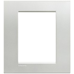 Рамка итальянский стандарт 3+3 мод прямоугольная, цвет Серебро, LivingLight, Bticino