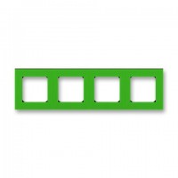 Рамка 4-ая (четверная), цвет Зеленый/Дымчатый черный, Levit, ABB