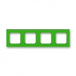 Рамка 4-ая (четверная), цвет Зеленый/Дымчатый черный, Levit, ABB