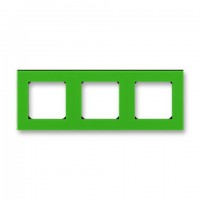 Рамка 3-ая (тройная), цвет Зеленый/Дымчатый черный, Levit, ABB