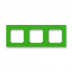 Рамка 3-ая (тройная), цвет Зеленый/Дымчатый черный, Levit, ABB
