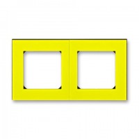 Рамка 2-ая (двойная), цвет Желтый/Дымчатый черный, Levit, ABB