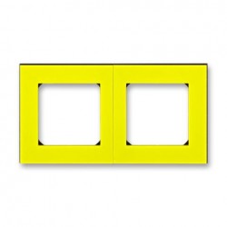 Рамка 2-ая (двойная), цвет Желтый/Дымчатый черный, Levit, ABB