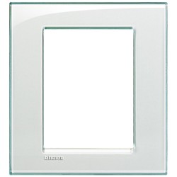 Рамка итальянский стандарт 3+3 мод прямоугольная, цвет Морская вода, LivingLight, Bticino