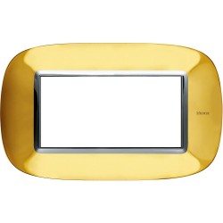Рамка итальянский стандарт 4 мод эллипс, цвет Золото, Axolute, Bticino