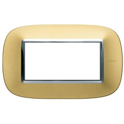 Рамка итальянский стандарт 4 мод эллипс, цвет Золото матовое, Axolute, Bticino